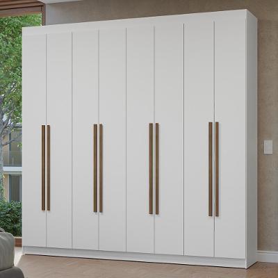 Guarda-roupa Casal 8 Portas Batentes Netuno Madesa Branco/rustic