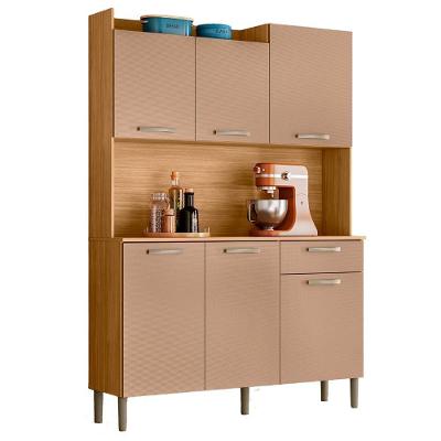 Kit Cozinha 6p 2g 122 Cm Genova Freijo Vanilla Ktp Freijo Vanilla