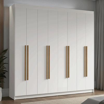 Guarda-roupa Casal 8 Portas Batentes Venus Madesa Branco/rustic