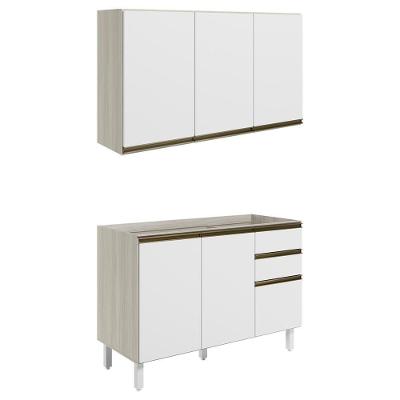 Armario Aereo Balcao Pia 120 Cm Mdf Kali Bianco