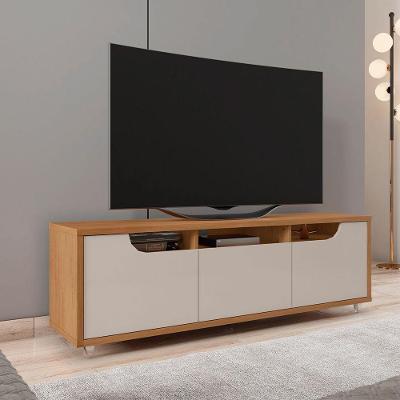 Rack Para Tv De 60 Polegadas New Jersey Versátile Com 2 Portas E 1 Gaveta 1,60 Cedro/off-white