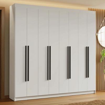 Guarda-roupa Casal 8 Portas Batentes Saturno Madesa Branco/preto