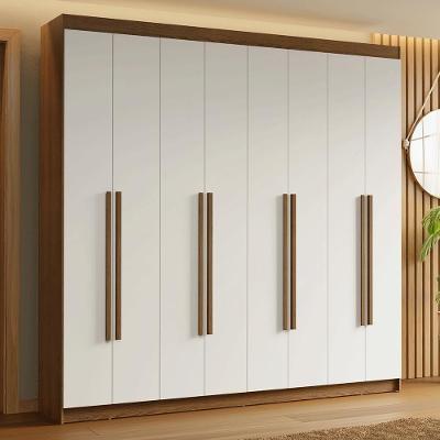 Guarda-roupa Casal 8 Portas Batentes Saturno Madesa Rustic/branco