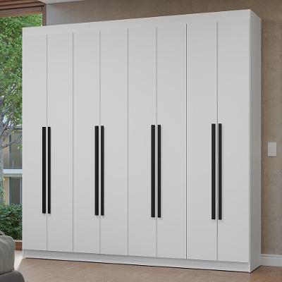 Guarda-roupa Casal 8 Portas Batentes Netuno Madesa Branco/preto