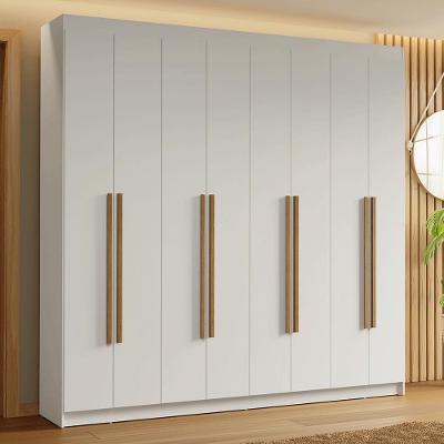 Guarda-roupa Casal 8 Portas Batentes Saturno Madesa Branco/rustic