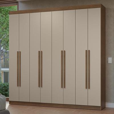 Guarda-roupa Casal 8 Portas Batentes Netuno Madesa Rustic/crema
