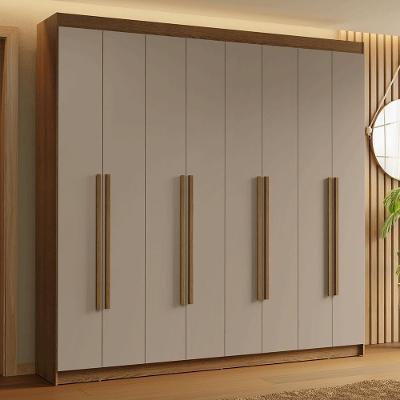 Guarda-roupa Casal 8 Portas Batentes Saturno Madesa Rustic/crema