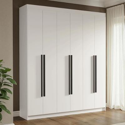 Guarda-roupa Casal 6 Portas Batentes Venus Madesa Branco/preto
