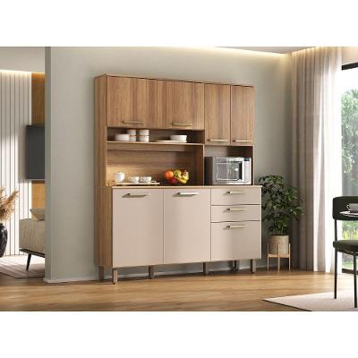 Kit Cozinha Luciane 10 Portas 4 Gavetas Sem Tampo Zurich Cinza