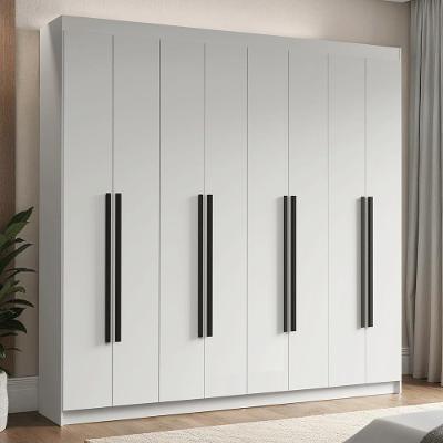 Guarda-roupa Casal 8 Portas Batentes Venus Madesa Branco/preto