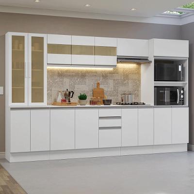Armário De Cozinha Completa 100% Mdf 310 Cm Smart Madesa 03 Branco