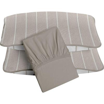 Jogo De Cama Tecebem Casal Malha 100% Algodão Omar 3 Peças Premium Castanho