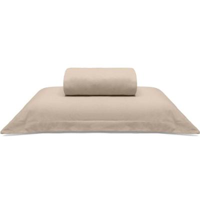 Jogo De Cama Buettner Solteiro King Malha Liso 2 Peças Image Bege