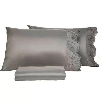 Jogo De Cama Lmpeter Queen Microfibra 100% Poliéster 3 Peças Chumbo