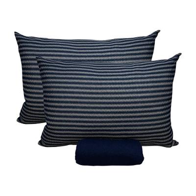 Jogo De Cama Queen Portallar Malha 100% Algodão Varsóvia 3 Peças Azul