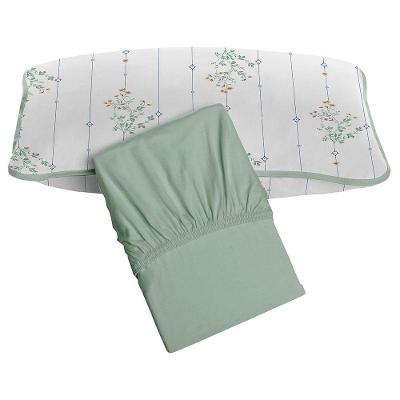 Jogo De Cama Tecebem Solteiro Malha 100% Algodão Fran 2 Peças Premium Verde