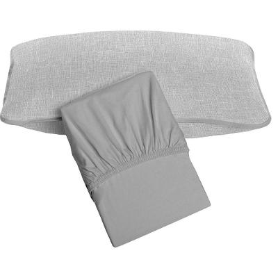 Jogo De Cama Tecebem Solteiro Malha 100% Algodão Brian 2 Peças Premium Cinza