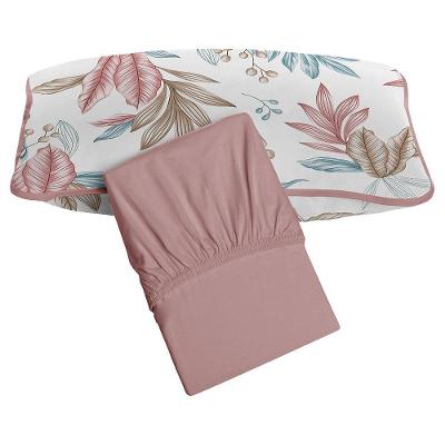 Jogo De Cama Tecebem Solteiro Malha 100% Algodão Yara 2 Peças Premium Rose
