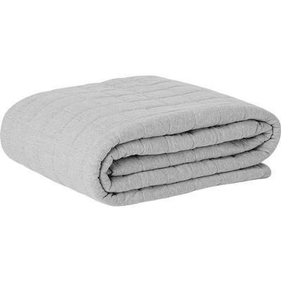 Cobre Leito Tecebem Solteiro Malha 100% Algodão Lisa Em Matelasse 170 X 240cm Cinza