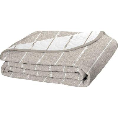 Cobre Leito Tecebem Solteiro Malha 100% Algodão Estampado Em Matelasse Omar 170 X 240cm Castanho