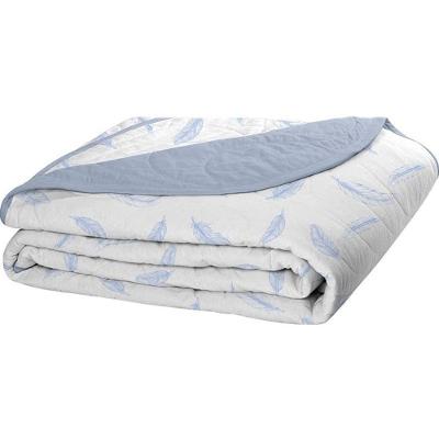 Cobre Leito Tecebem Casal Malha Estampada Em Matelasse 210 X 240cm Elis/azul