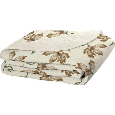 Cobre Leito Tecebem Casal Malha 100% Algodão Estampado Em Matelassê Tais 210x240m Baunilha