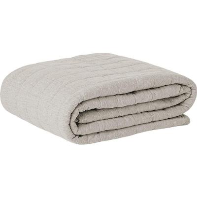 Cobre Leito Tecebem Solteiro Malha 100% Algodão Lisa Em Matelasse 170 X 240cm Trigo