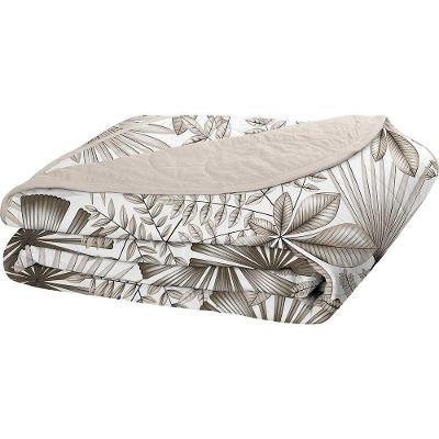 Cobre Leito Tecebem Solteiro Malha 100% Algodão Estampado Em Matelasse Cloe 170 X 240cm Trigo