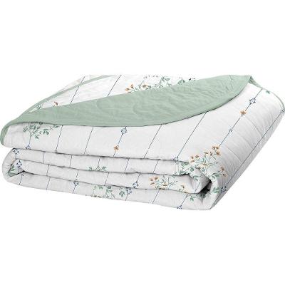 Cobre Leito Tecebem Solteiro Malha 100% Algodão Estampado Em Matelasse Fran 170 X 240cm Verde
