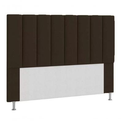 Cabeceira Estofada Cama Box Casal 140 Cm Marrom