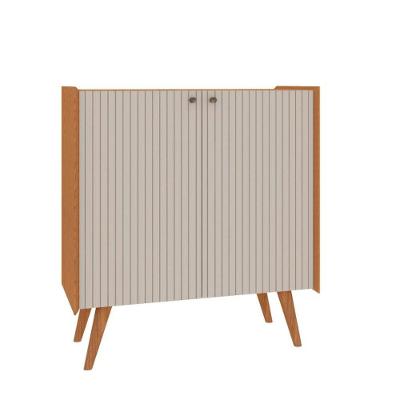 Balcão Buffet 2 Portas Cinamomo White Laca Brilho Vértice