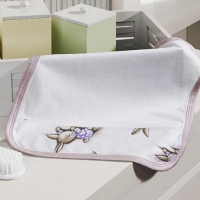 Toalhinha De Boca Tecebem Baby Malha 02 Peças Kinder Meg 30cmx34cm Rosa