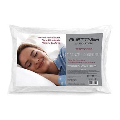 Travesseiro Buettner Microfibra Firenze Conforto 50cm X 70cm Branco