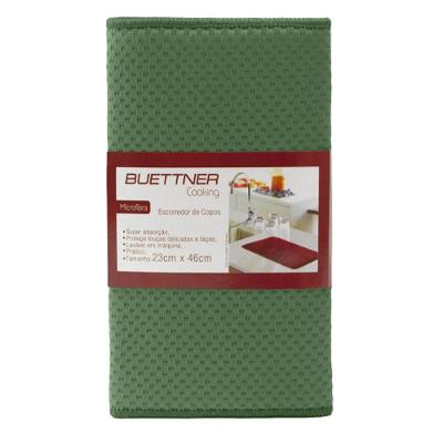 Escorredor Para Copos Buettner Liso Microfibra 23cmx46cm Verde Musgo