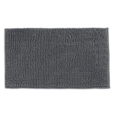 Tapete Buettner Microfibra Antiderrapante Chenille Greco 50x70cm Chumbo