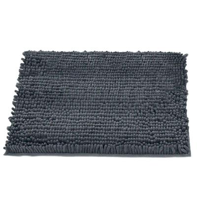Tapete Buettner Microfibra Antiderrapante Chenille Ginko 60cmx90cm Grafite