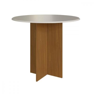 Mesa De Jantar Redonda 90x90 Aline Freijo Off White Indekes