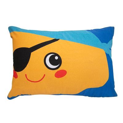 Fronha Portallar Malha 100% Algodão Estampa Localizada Pirata 48cmx68cm Branco