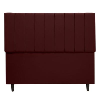Cabeceira Cama Box Maju 1,40 Casal Veludo Linha Premium Bordô