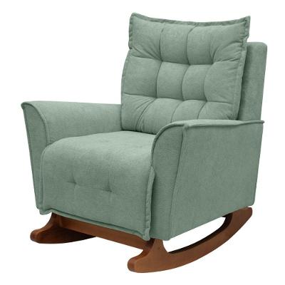 Poltrona Amamentação De Balanço Helena Boucle Quarto Bebê Verde