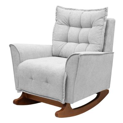Poltrona Amamentação De Balanço Helena Boucle Quarto Bebê Cinza