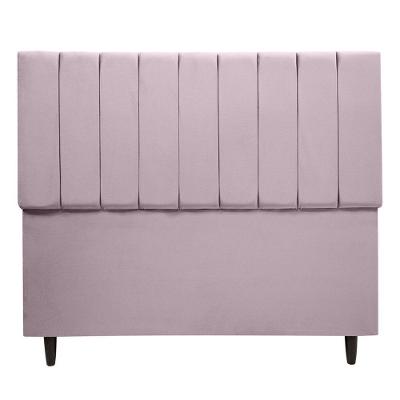 Cabeceira Cama Box Maju 1,40 Casal Veludo Linha Premium Rosê