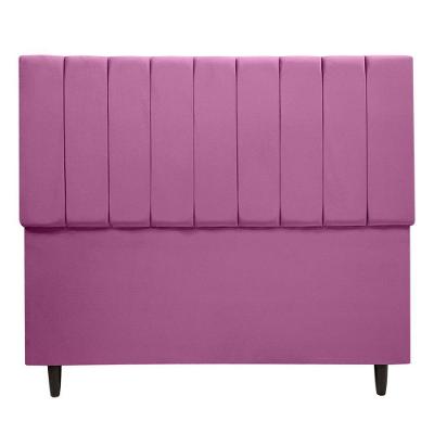 Cabeceira Cama Box Maju 1,40 Casal Veludo Linha Premium Rosa