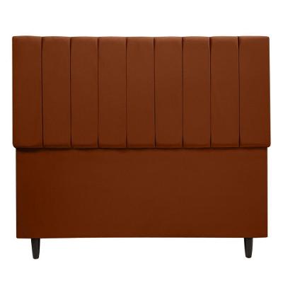 Cabeceira Cama Box Maju 1,40 Casal Veludo Linha Premium Terracota