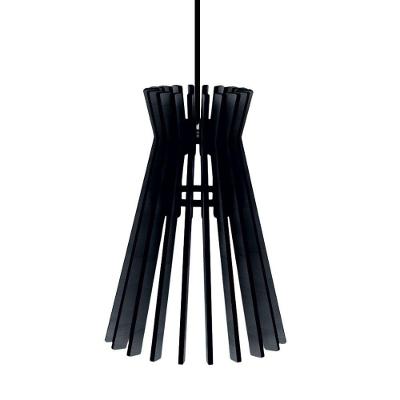 Luminária Teto Tipo Pendente Havana Mdf - Completa Cor: Preta