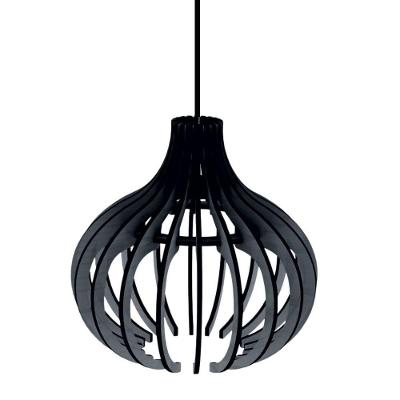 Luminária Teto Tipo Pendente Diana Mdf - Completa Cor: Preta