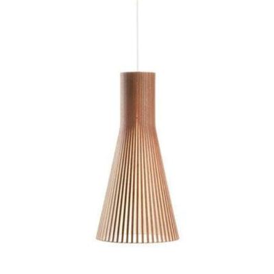 Luminária Teto Tipo Pendente Funil Mdf - Completa Cor: Mdf Cru