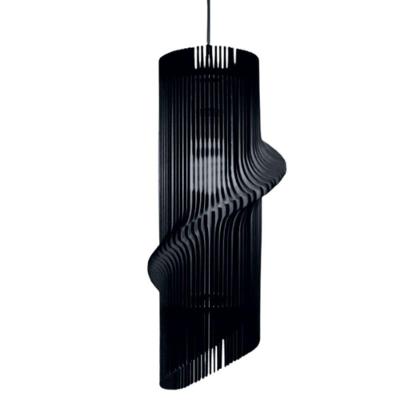 Luminária Teto Tipo Pendente Maia Mdf - Completa Cor: Preta