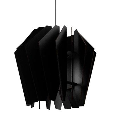 Luminária Teto Tipo Pendente Espiral Mdf - Completa Cor: Preta