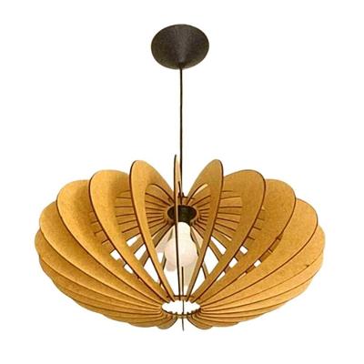 Luminária Teto Tipo Pendente Saturno Mdf Completa - Luminária Teto Tipo Pendente Saturno Mdf Completa - Cor:mdf Cru